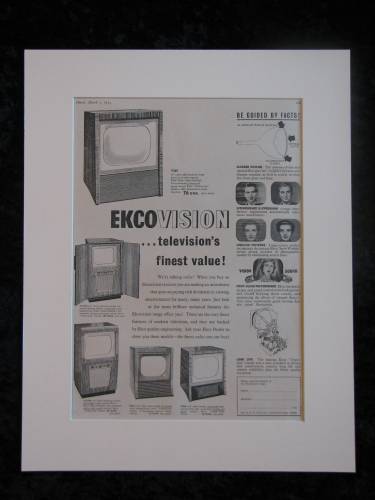 EKCOVISION Televisions original advert 1954  (ref AD291)