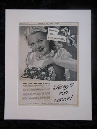 Terrys Chocolates. Original advert 1938  (ref AD296)