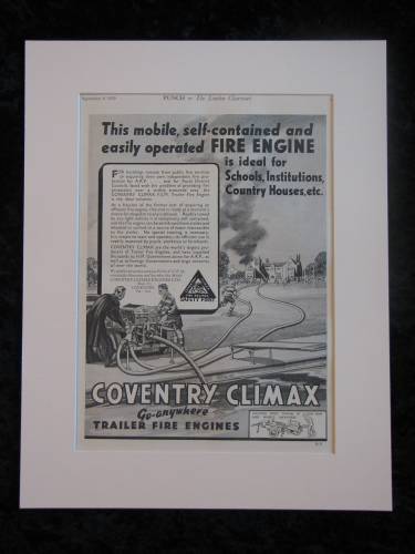 COVENTRY CLIMAX Mobile Fire Engine original advert 1939  (ref AD304)