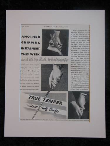 GOLF SHAFTS original advert 1939  (ref AD309)