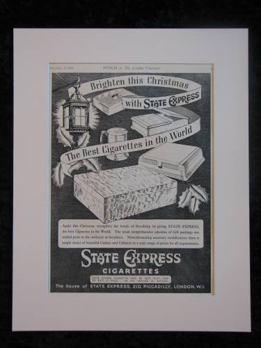 STATE EXPRESS CIGARETTES original advert 1939  (ref AD312)