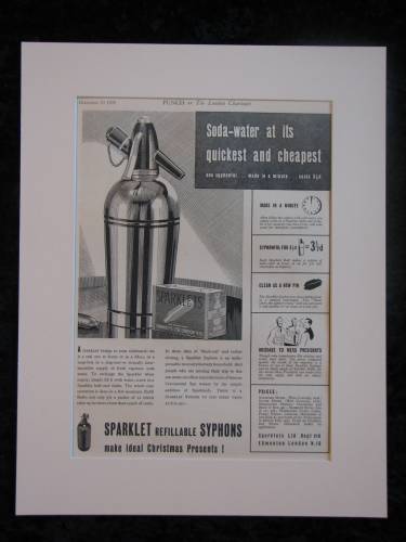SYPHONS SPARKLET Original advert 1939  (ref AD313)