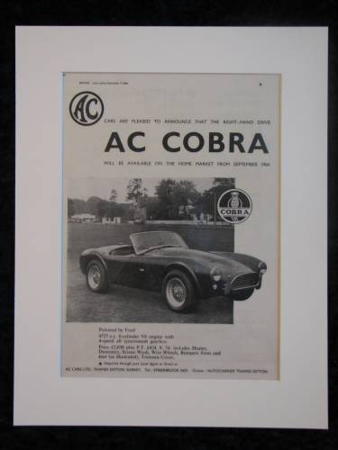 AC Cobra Original advert 1964 (ref AD326)