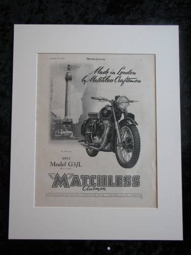Matchless Clubman G3/L original advert 1953 (ref AD344)