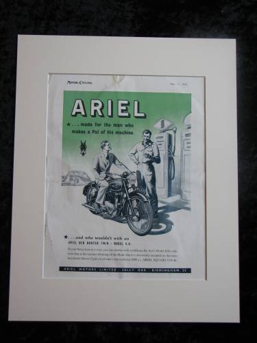 Ariel Red Hunter Twin. Original advert 1952 (ref AD345)
