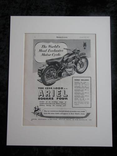 Ariel Square Four original advert 1953 (ref AD346)