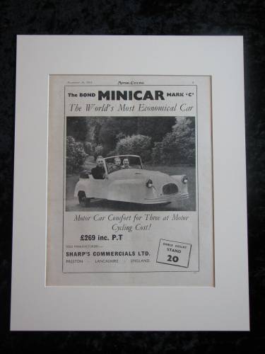 Bond Minicar Mark C original advert 1953 (ref AD362)