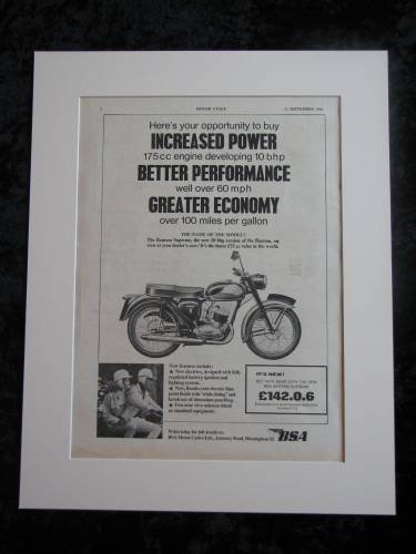 BSA Bantam Supreme original advert 1966 (ref AD363)