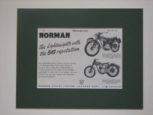 Norman Motorcycles original advert 1953 (ref AD367)