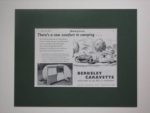 Caravette Berkeley original advert 1953 (ref AD371)