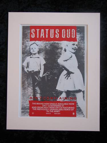 Status Quo Aint Complaining  original advert 1988 (ref AD389)
