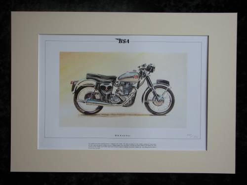 BSA Gold Star  Mounted print  Ltd Edition (ref PR4)