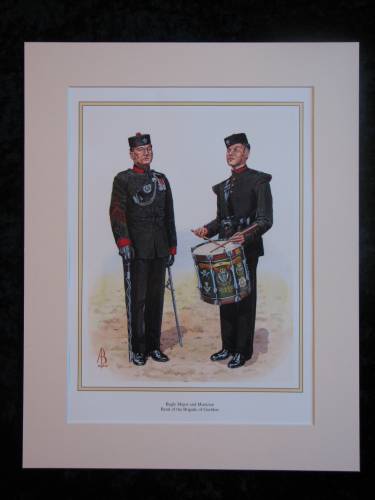Gurkhas - Bugle Major & Musician  Mounted print (ref PR412)