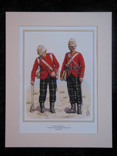 The Highland Light Infantry 1882  Mounted print (ref PR415)