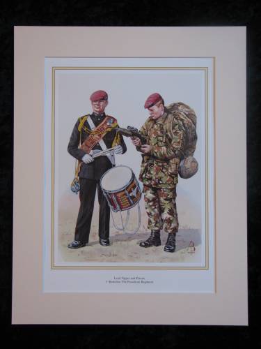 1st Battalion The Parachute Regiment  Mounted print (ref PR416)